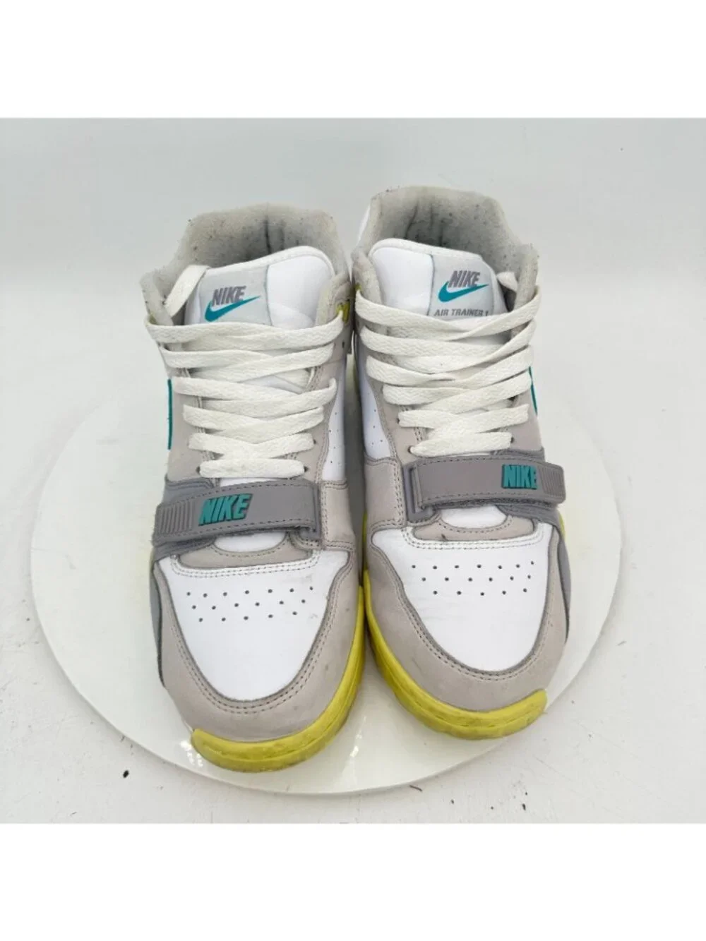 Nike Air Trainer 1 Mid Citron Men Size 9  FQ8828-100 White Grey Tea Shoes